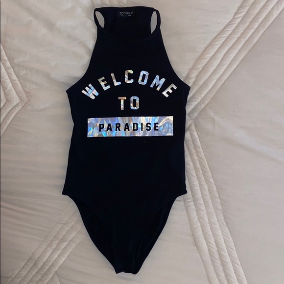Topshop Other - TOPSHOP graphic bodysuit
